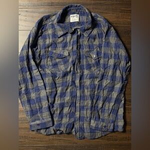 Men's Mission Ridge Blue and Gray Checkered Shirt Jacket
